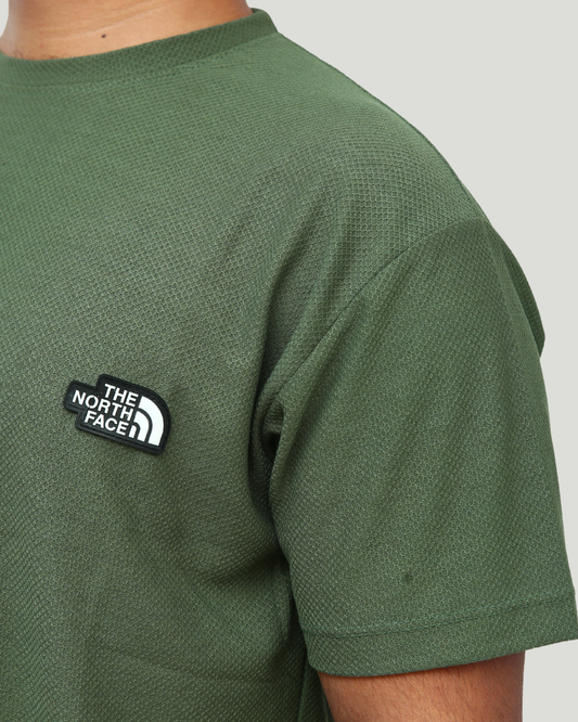 Classic Popcorn Knit Tee – Olive Green