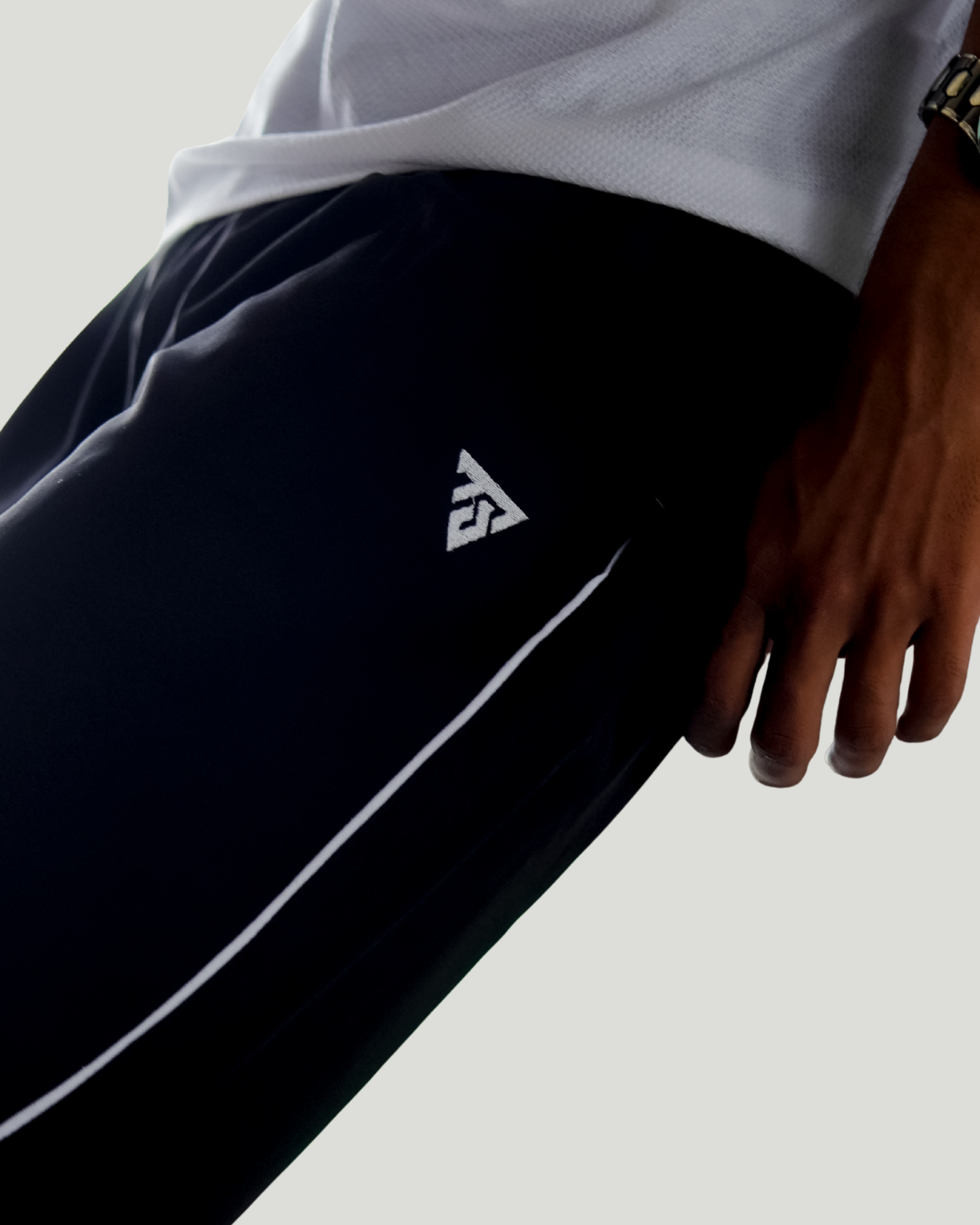 Unisex Straight Fit Piping Trouser – Black