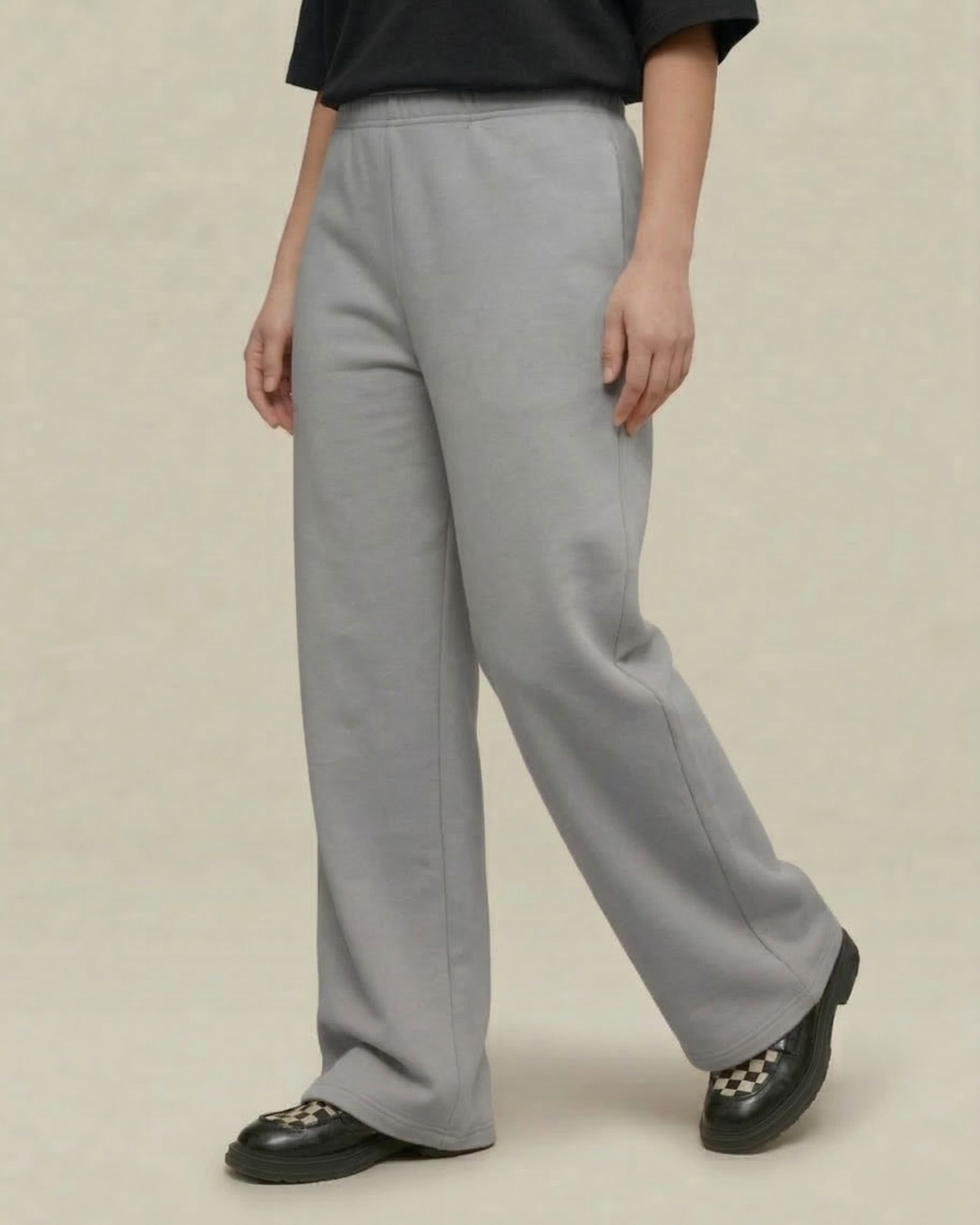 Wide Flow Pant – Mid Grey