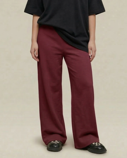 Wide Flow Pant – Maroon