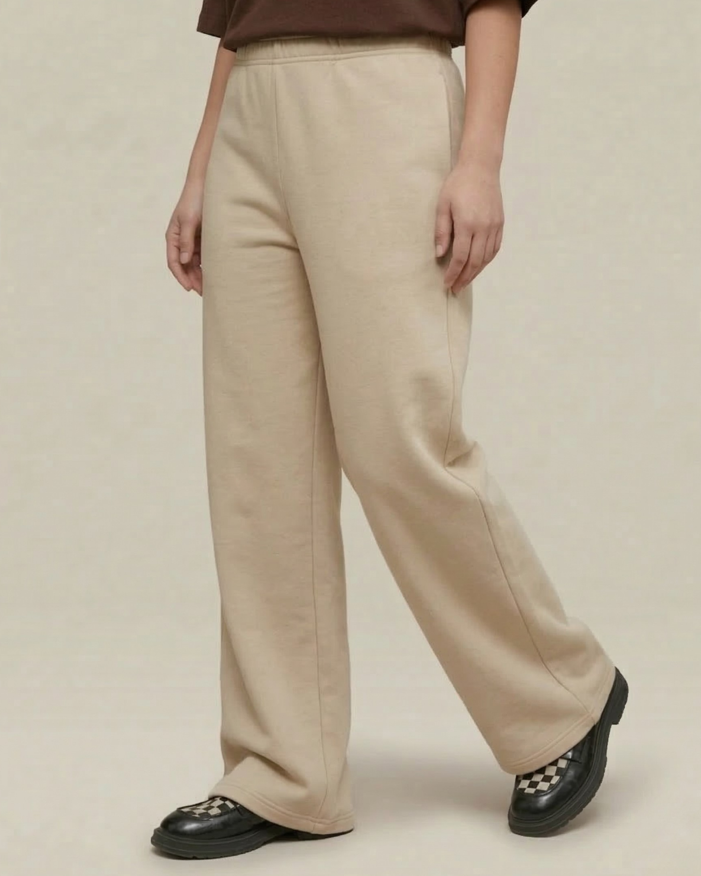 Wide Flow Pant – Beige