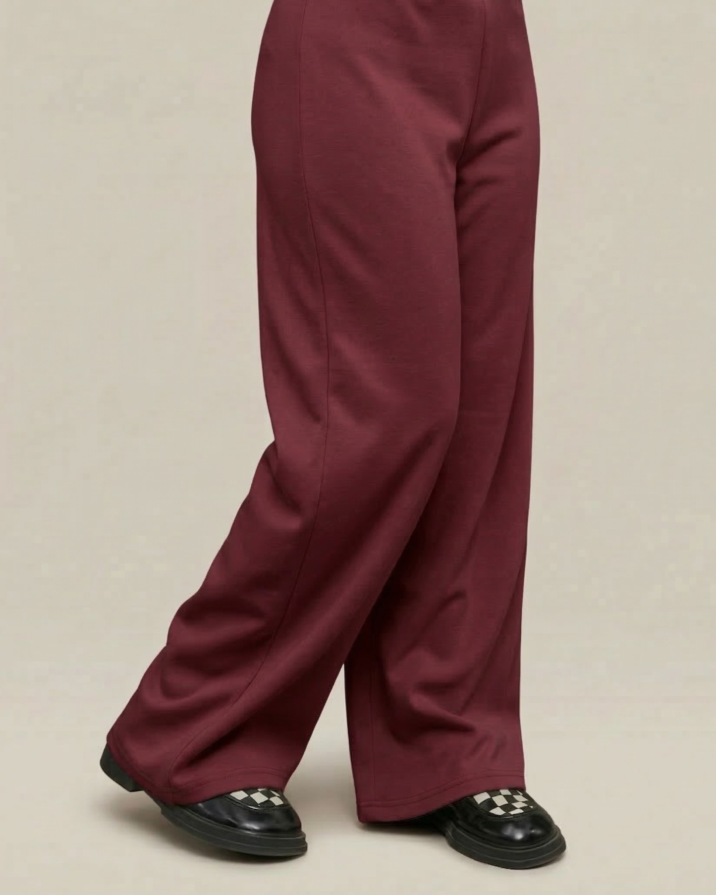 Wide Flow Pant – Maroon