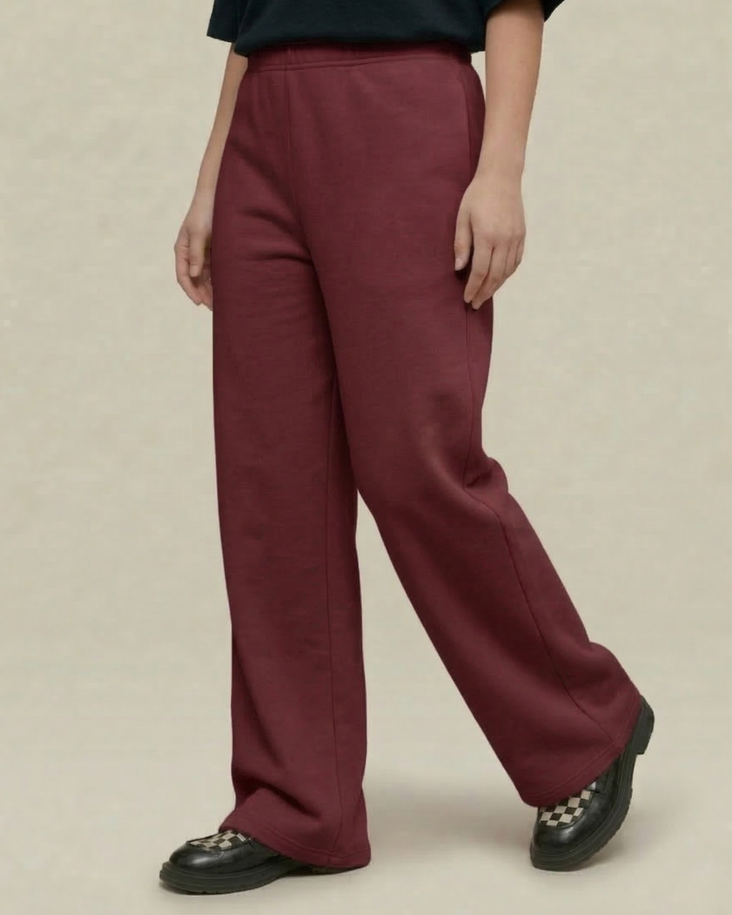 Wide Flow Pant – Maroon
