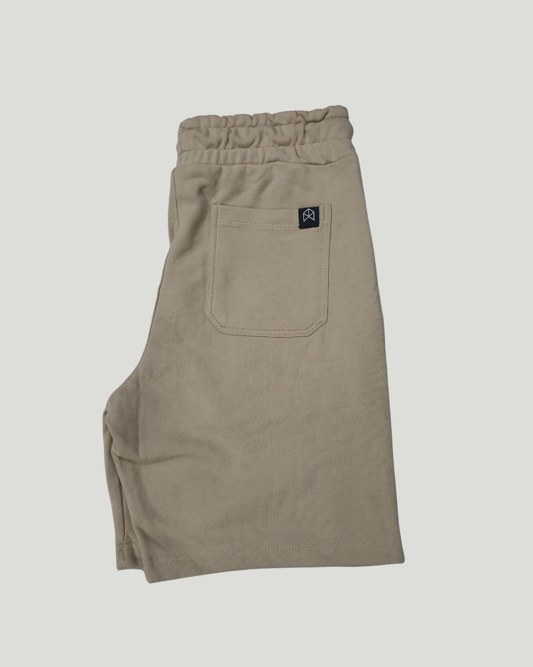 RAW GEAR Oversized Logo Shorts – Beige