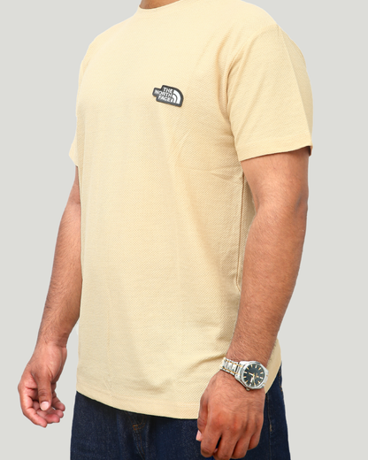 Classic Popcorn Knit Tee – Beige