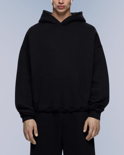 Oversize Basic Hoodie – Black