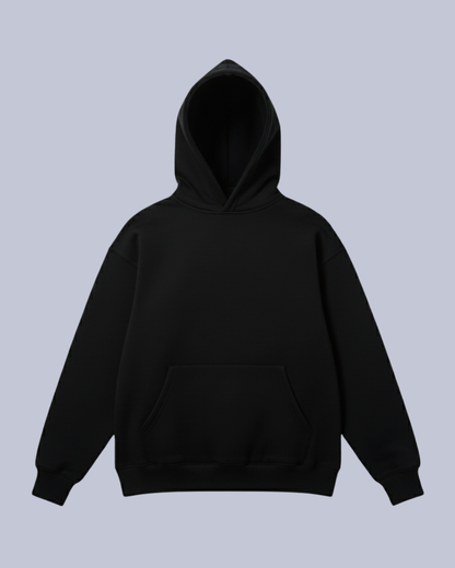 Oversize Basic Hoodie – Black