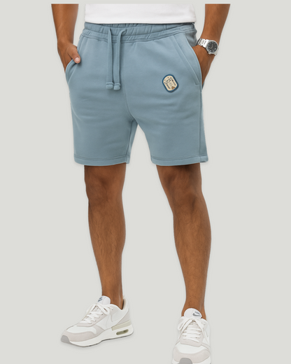 Cafe Patch Shorts – Blue