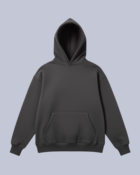 Oversize Basic Hoodie – Charcoal Grey