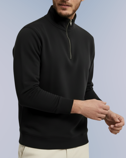 Quarter-Zip Mockneck – Black