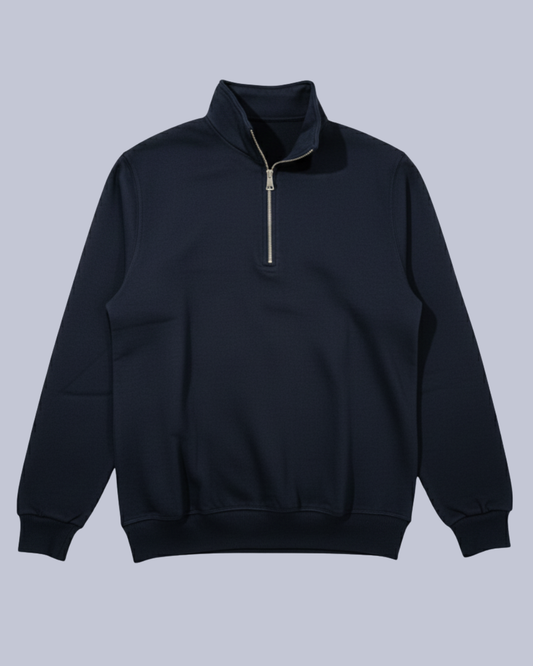 Quarter-Zip Mockneck – Midnight Navy
