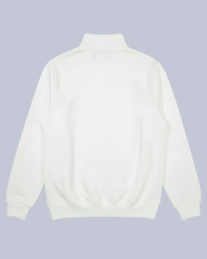 Quarter-Zip Mockneck – White