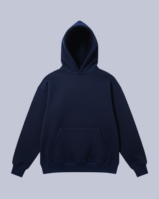 Oversize Basic Hoodie – Midnight Navy