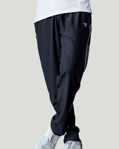 Unisex Straight Fit Piping Trouser – Black