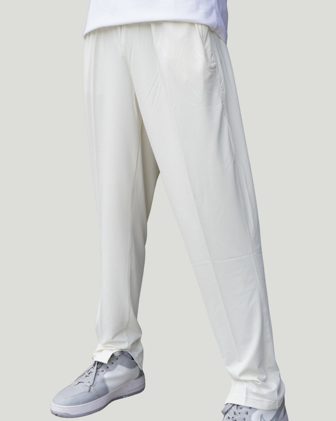 Unisex Loose Fit Slit Trouser – Off White