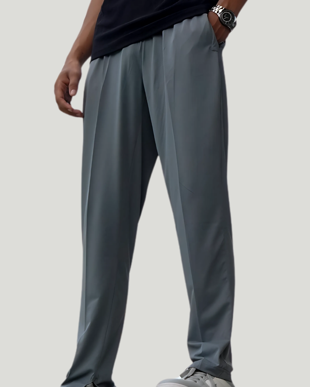 Unisex Loose Fit Slit Trouser – Grey