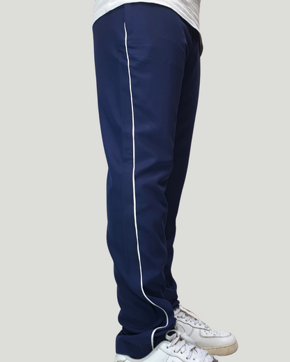 Unisex Straight Fit Piping Trouser – Navy Blue