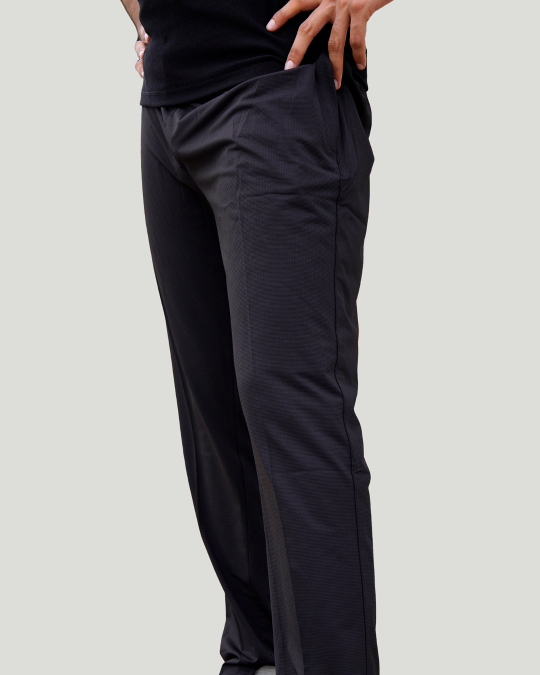 Unisex Loose Fit Slit Trouser – Black