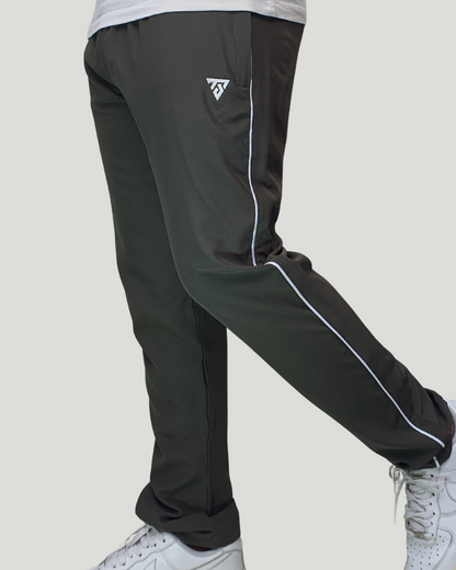 Unisex Straight Fit Piping Trouser – Olive Green