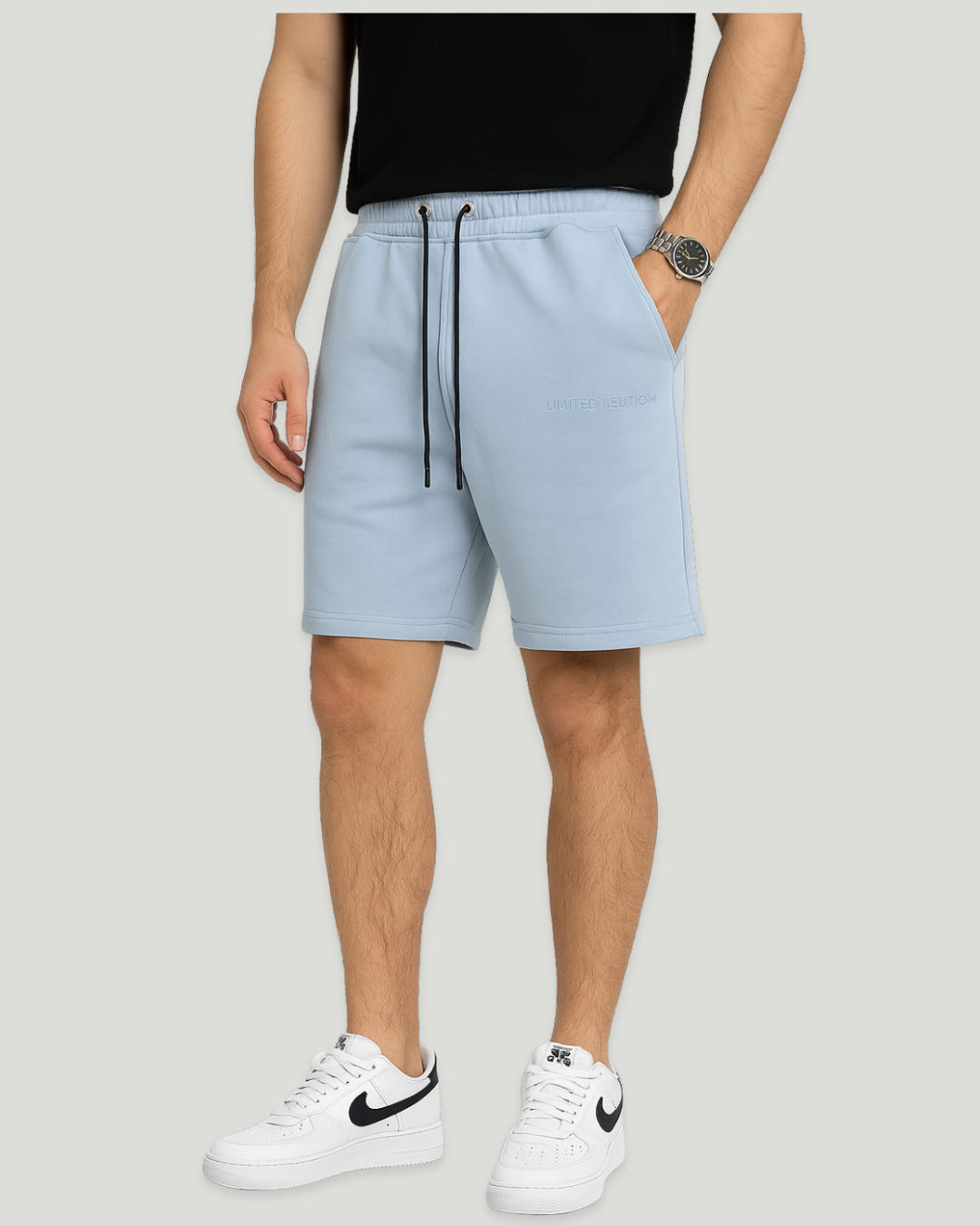 LIMITED EDITION Embroidered Shorts – Sky Blue