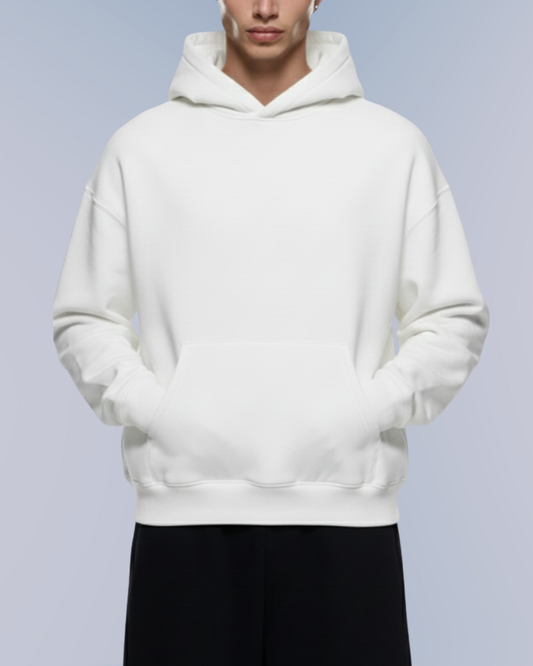 Oversize Basic Hoodie – Off White