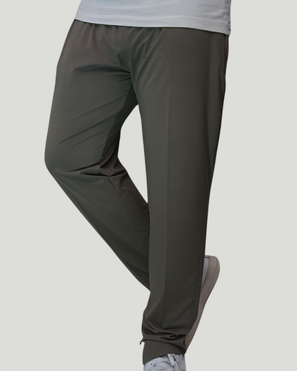 Unisex Loose Fit Slit Trousers – Khaki